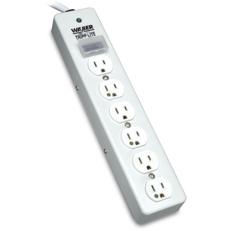 Eaton Tripp Lite Series Hospital-Grade Surge Protector with 6 Hospital-Grade Outlets, 10 ft. (3.05 m) Cord, 1050 Joules, UL 1363, Not for Patient-Care Rooms — SPS610HGRA