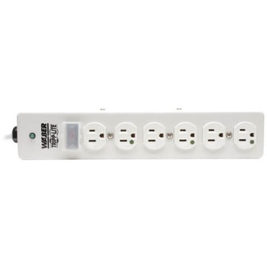 Eaton Tripp Lite Series Hospital-Grade Surge Protector with 6 Hospital-Grade Outlets, 10 ft. (3.05 m) Cord, 1050 Joules, UL 1363, Not for Patient-Care Rooms — SPS610HGRA