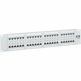 Eaton Tripp Lite Series 48-Port Cat6 Patch Panel - 4PPoE Compliant, 110/Krone, 568A/B, RJ45 Ethernet, 2U Rack-Mount, White, TAA — N252-P48-WH