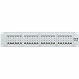 Eaton Tripp Lite Series 48-Port Cat6 Patch Panel - 4PPoE Compliant, 110/Krone, 568A/B, RJ45 Ethernet, 2U Rack-Mount, White, TAA — N252-P48-WH