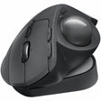 Logitech MX Ergo S Plus Advanced Wireless Trackball Mouse, USB-C Rechargeable Wireless Ergonomic Mouse With Bluetooth and Encrypted Dongle, 6 Programmable Buttons, for PC/Mac (Graphite) — 910-007247