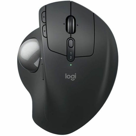 Logitech MX Ergo S Plus Advanced Wireless Trackball Mouse, USB-C Rechargeable Wireless Ergonomic Mouse With Bluetooth and Encrypted Dongle, 6 Programmable Buttons, for PC/Mac (Graphite) — 910-007247