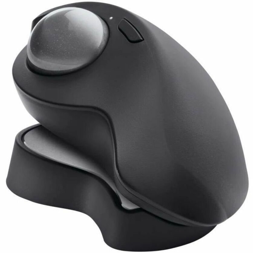 Logitech MX Ergo S Plus Advanced Wireless Trackball Mouse, USB-C Rechargeable Wireless Ergonomic Mouse With Bluetooth and Encrypted Dongle, 6 Programmable Buttons, for PC/Mac (Graphite) — 910-007247