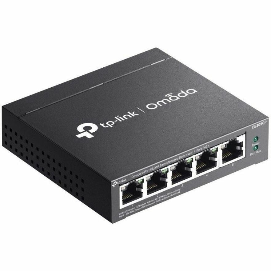 TP-Link Omada 5-Port Gigabit Easy Managed Switch with 4-Port PoE+ — ES205GP