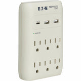 Eaton Tripp Lite Series Protect It! 6-Outlet Surge Protector - 5-15R Outlets, USB-C and USB-A Ports, 5-15P Direct Plug-In, 1080 Joules, Gray — SK60C