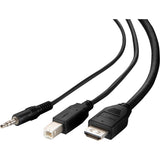 Belkin TAA DVI to HDMI/USB/AUD CBL, VID MM; USB A/B, 6' — F1DN1CCBL-DH6t