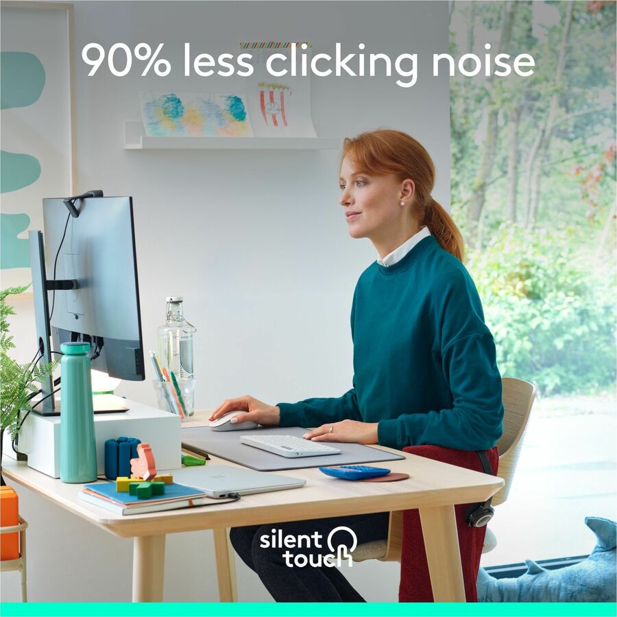 Logitech Signature M650 L Full Size Wireless Mouse - For Large Sized Hands, 2-Year Battery, Silent Clicks, Off-white — 910-006233