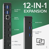 Plugable USB C Triple Display Docking Station with Laptop Charging, for Thunderbolt, USB4, or USB C Systems, Compatible with Windows, macOS, ChromeOS laptops — UD-3900PDZ