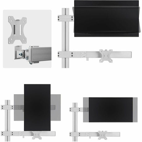 StarTech.com Six-Monitor Desk Mount with Crossbar, Up To 32-inch Computer Screens, Max 17.6lb (8kg) each, Dual Column, C-clamp/Grommet — 6-MONITOR-ARM-A