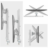 StarTech.com Six-Monitor Desk Mount with Crossbar, Up To 32-inch Computer Screens, Max 17.6lb (8kg) each, Dual Column, C-clamp/Grommet — 6-MONITOR-ARM-A