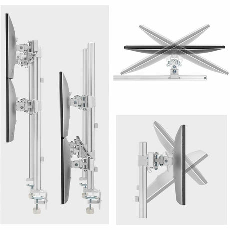 StarTech.com Six-Monitor Desk Mount with Crossbar, Up To 32-inch Computer Screens, Max 17.6lb (8kg) each, Dual Column, C-clamp/Grommet — 6-MONITOR-ARM-A