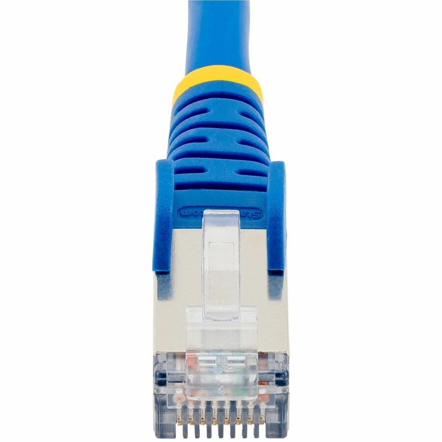 StarTech.com 60in CAT6a Ethernet Cable, Blue Low Smoke Zero Halogen (LSZH) 10 GbE 100W PoE S/FTP Snagless RJ-45 Network Patch Cord — NLBL-6IN-CAT6A-PATCH