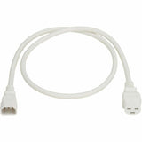 Eaton Tripp Lite Series Power Cord, C14 to C21 - Heavy-Duty, 15A, 250V, 14 AWG, 2 ft. (0.6 m), White — P037-002-AWH