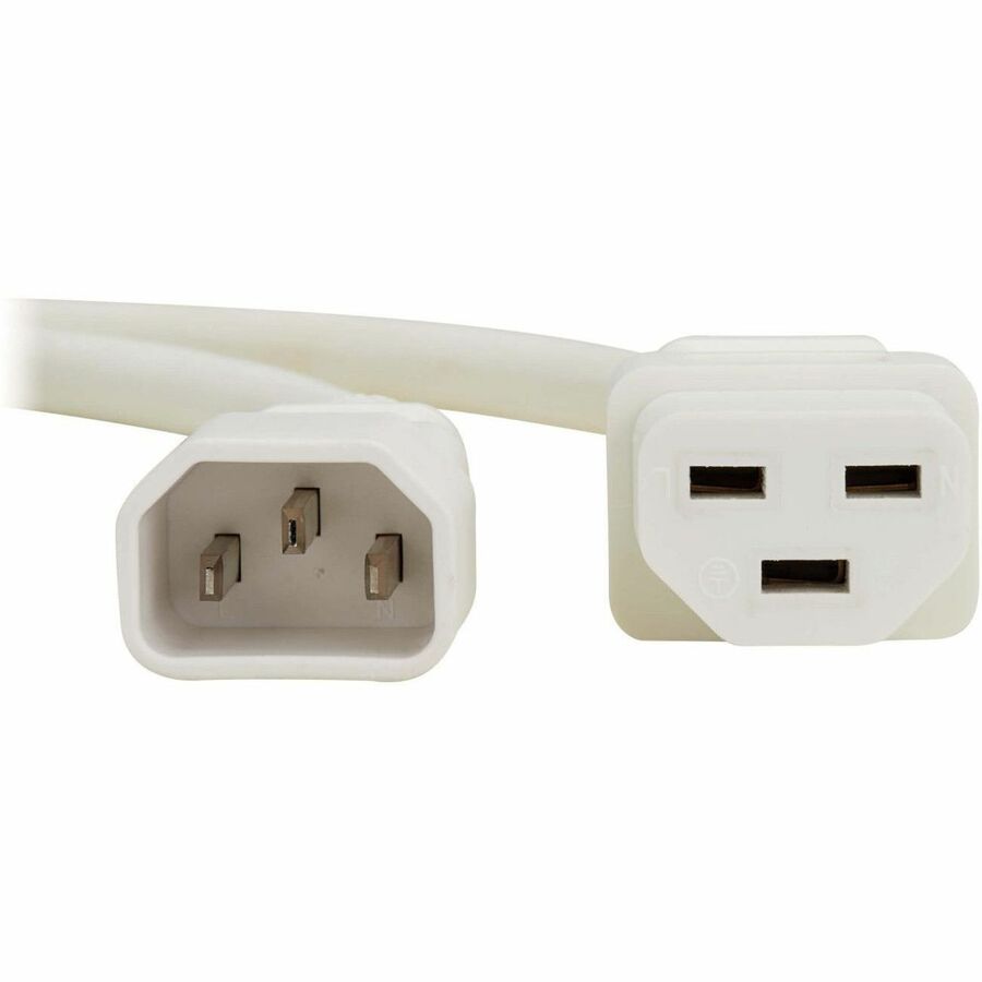Eaton Tripp Lite Series Power Cord, C14 to C21 - Heavy-Duty, 15A, 250V, 14 AWG, 2 ft. (0.6 m), White — P037-002-AWH