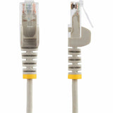 StarTech.com 20ft Gray Slim CAT6 Ethernet Cable, Slim Snagless RJ45, UTP, LSZH, 28AWG Bare Copper, Slim Network Patch Cord, Fluke Tested — N6PAT20GRS