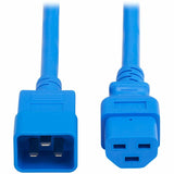 Eaton Tripp Lite Series Power Cord, C20 to C21 - Heavy-Duty, 20A, 250V, 12 AWG, 6 ft. (1.8 m), Blue — P035-006-ABL