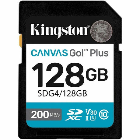Kingston Canvas Go! Plus 128 GB Class 10/UHS-I (U3) V30 SDXC — SDG4/128GB