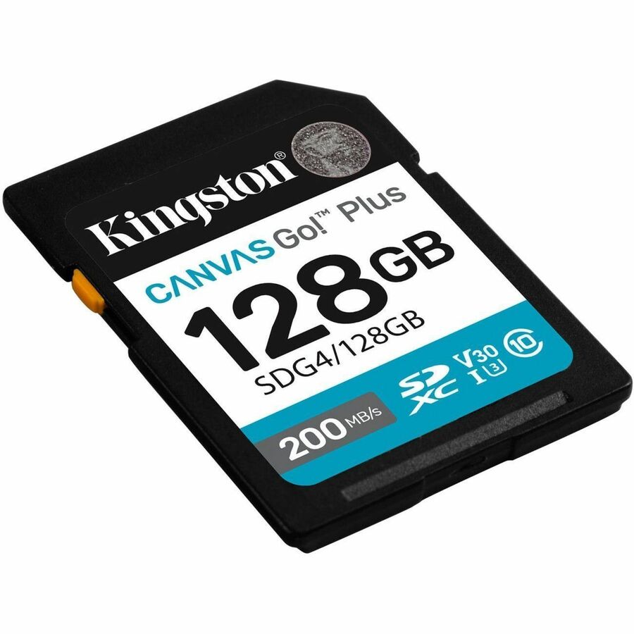 Kingston Canvas Go! Plus 128 GB Class 10/UHS-I (U3) V30 SDXC — SDG4/128GB