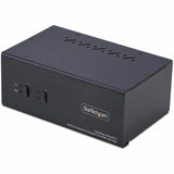 StarTech.com 2-Port Dual-Monitor DisplayPort and HDMI KVM Switch, 4K 60Hz, 2-Port USB 5Gbps Hub, 2x USB HID Ports, Hotkeys, TAA Compliant — P2ADDH462-KVM-SWITCH
