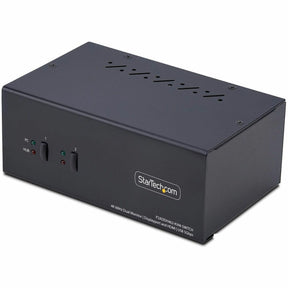 StarTech.com 2-Port Dual-Monitor DisplayPort and HDMI KVM Switch, 4K 60Hz, 2-Port USB 5Gbps Hub, 2x USB HID Ports, Hotkeys, TAA Compliant — P2ADDH462-KVM-SWITCH