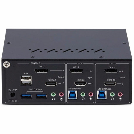 StarTech.com 2-Port Dual-Monitor DisplayPort and HDMI KVM Switch, 4K 60Hz, 2-Port USB 5Gbps Hub, 2x USB HID Ports, Hotkeys, TAA Compliant — P2ADDH462-KVM-SWITCH