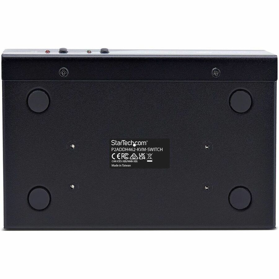 StarTech.com 2-Port Dual-Monitor DisplayPort and HDMI KVM Switch, 4K 60Hz, 2-Port USB 5Gbps Hub, 2x USB HID Ports, Hotkeys, TAA Compliant — P2ADDH462-KVM-SWITCH