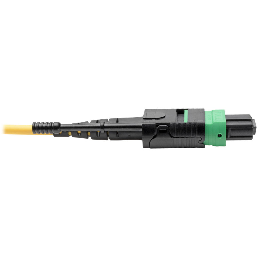 Eaton Tripp Lite Series MTP/MPO (APC) to 4xLC (UPC) Singlemode Breakout Patch Cable, 40/100 GbE, QSFP+ 40GBASE-PLR4, Plenum, Yellow, 3 m (10 ft.) — N390-03M-8LC-AP