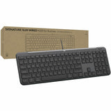 Logitech Signature Slim Wired K620 for Business, Full-Size Keyboard, USB-C Plug-and-Play, scissor keys, Graphite — 920-013302
