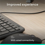 Logitech Signature Slim Wired K620 for Business, Full-Size Keyboard, USB-C Plug-and-Play, scissor keys, Graphite — 920-013302