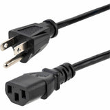 StarTech.com 6ft 1(1.8m) Computer Power Cord, NEMA 5-15P to C13, 10A 125V, 18AWG, Black Replacement AC PC Power Cord, TV/Monitor Power Cable — PXT101
