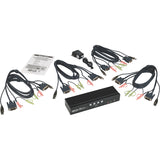 Eaton Tripp Lite Series 4-Port DVI Dual-Link / USB KVM Switch with Audio and Cables, TAA — B004-DUA4-HR-K