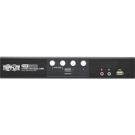 Eaton Tripp Lite Series 4-Port DVI Dual-Link / USB KVM Switch with Audio and Cables, TAA — B004-DUA4-HR-K