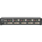 Eaton Tripp Lite Series 4-Port DVI Dual-Link / USB KVM Switch with Audio and Cables, TAA — B004-DUA4-HR-K