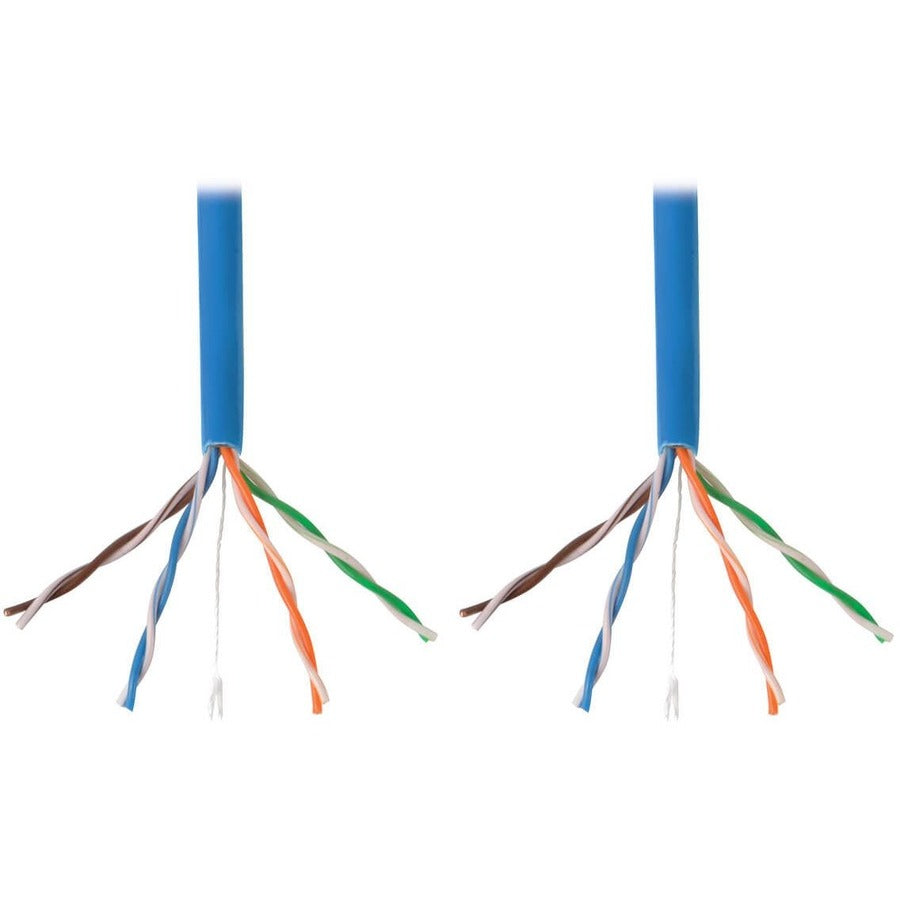 Eaton Tripp Lite Series Cat5e 350 MHz Solid Core (UTP) PVC Bulk Ethernet Cable - Blue, 1000 ft. (304.8 m), TAA — n022-01k-bl