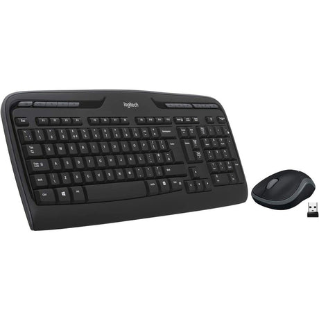 Logitech MK320 Wireless Keyboard and Mouse Combo for Windows, 2.4 GHz Wireless with Unifying USB-Receiver, Portable Mouse, Multimedia Keys — 920-002836