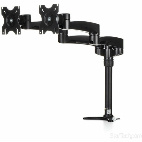 StarTech.com Desk Mount Dual Monitor Arm, Dual Articulating Monitor Arm, Height Adjustable, For VESA Monitors up to 24" (29.9lb/13.6kg) — ARMDUAL
