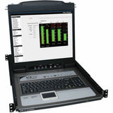 Eaton Tripp Lite Series NetDirector 8-Port 1U Rack-Mount Console KVM Switch with 19-in. LCD + 8 PS2/USB Combo Cables; TAA Compliant — B020-U08-19KTAA