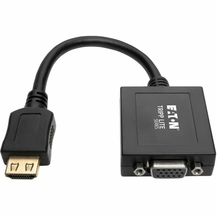 Eaton Tripp Lite Series HDMI to VGA with Audio Converter Cable Adapter for Ultrabook/Laptop/Desktop PC, (M/F), 6-in. (15.24 cm), TAA — P131-06N