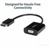 StarTech.com DisplayPort to VGA Adapter, Active DP to VGA Converter, 1080p Video, DP to VGA Adapter Dongle (Digital to Analog), DP 1.2 — DP2VGA3