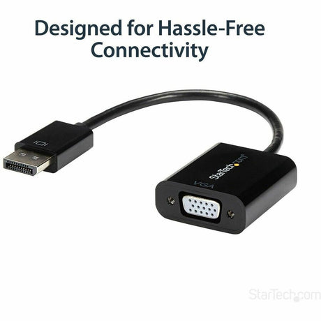 StarTech.com DisplayPort to VGA Adapter, Active DP to VGA Converter, 1080p Video, DP to VGA Adapter Dongle (Digital to Analog), DP 1.2 — DP2VGA3