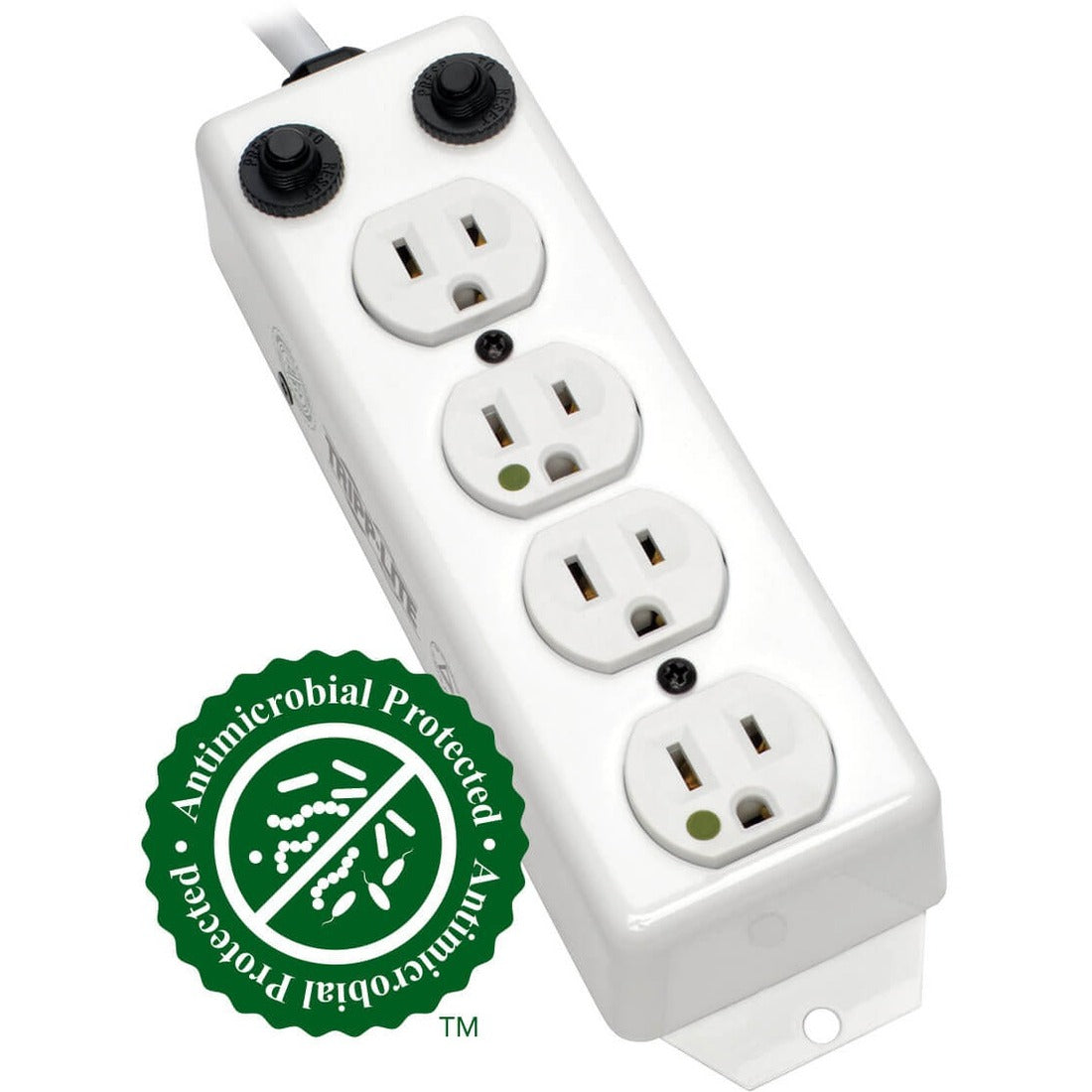 Eaton Tripp Lite Series Safe-IT UL 1363A Medical-Grade Power Strip for Patient-Care Vicinity, 4x 15A Hospital-Grade Outlets, 2 ft. Cord — PS-402-HG-OEM
