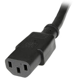 StarTech.com 6ft (1.8m) Heavy Duty Extension Cord, IEC C14 to IEC C13 Black Extension Cord, 15A 125V, 14AWG, Heavy Gauge Power Cable — PXT100146
