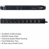 CyberPower CPS1220RMS Rackbar 12 - Outlet Surge Protector with 1800 J Surge Suppression — CPS-1220RMS