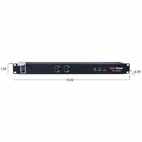 CyberPower CPS1220RMS Rackbar 12 - Outlet Surge Protector with 1800 J Surge Suppression — CPS-1220RMS