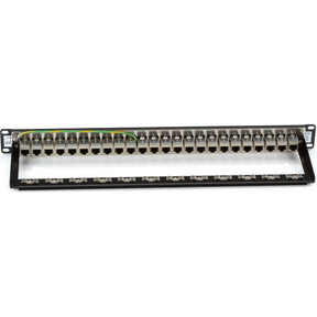 Black Box CAT6 Patch Panel - Feed-Through, 1U, Shielded, 24-Port — JPM814A