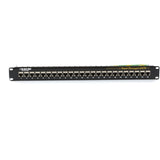 Black Box CAT6 Patch Panel - Feed-Through, 1U, Shielded, 24-Port — JPM814A