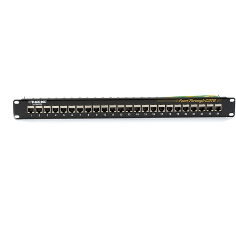 Black Box CAT6 Patch Panel - Feed-Through, 1U, Shielded, 24-Port — JPM814A