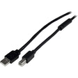 StarTech.com 65ft (20m) Active USB 2.0 A to B Cable, Long USB Cable, USB Printer Cable, 1x USB A (M), 1x USB B (M), Black — USB2HAB65AC