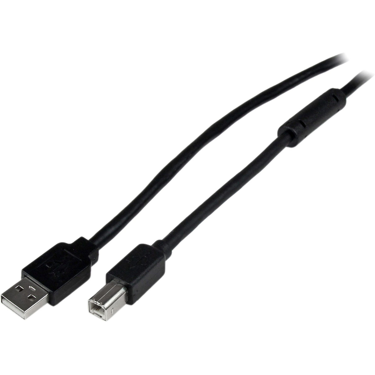 StarTech.com 65ft (20m) Active USB 2.0 A to B Cable, Long USB Cable, USB Printer Cable, 1x USB A (M), 1x USB B (M), Black — USB2HAB65AC
