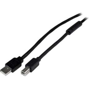 StarTech.com 65ft (20m) Active USB 2.0 A to B Cable, Long USB Cable, USB Printer Cable, 1x USB A (M), 1x USB B (M), Black — USB2HAB65AC
